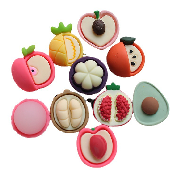 Sticker hoa quả cắt lát gắn dép sục Crocs