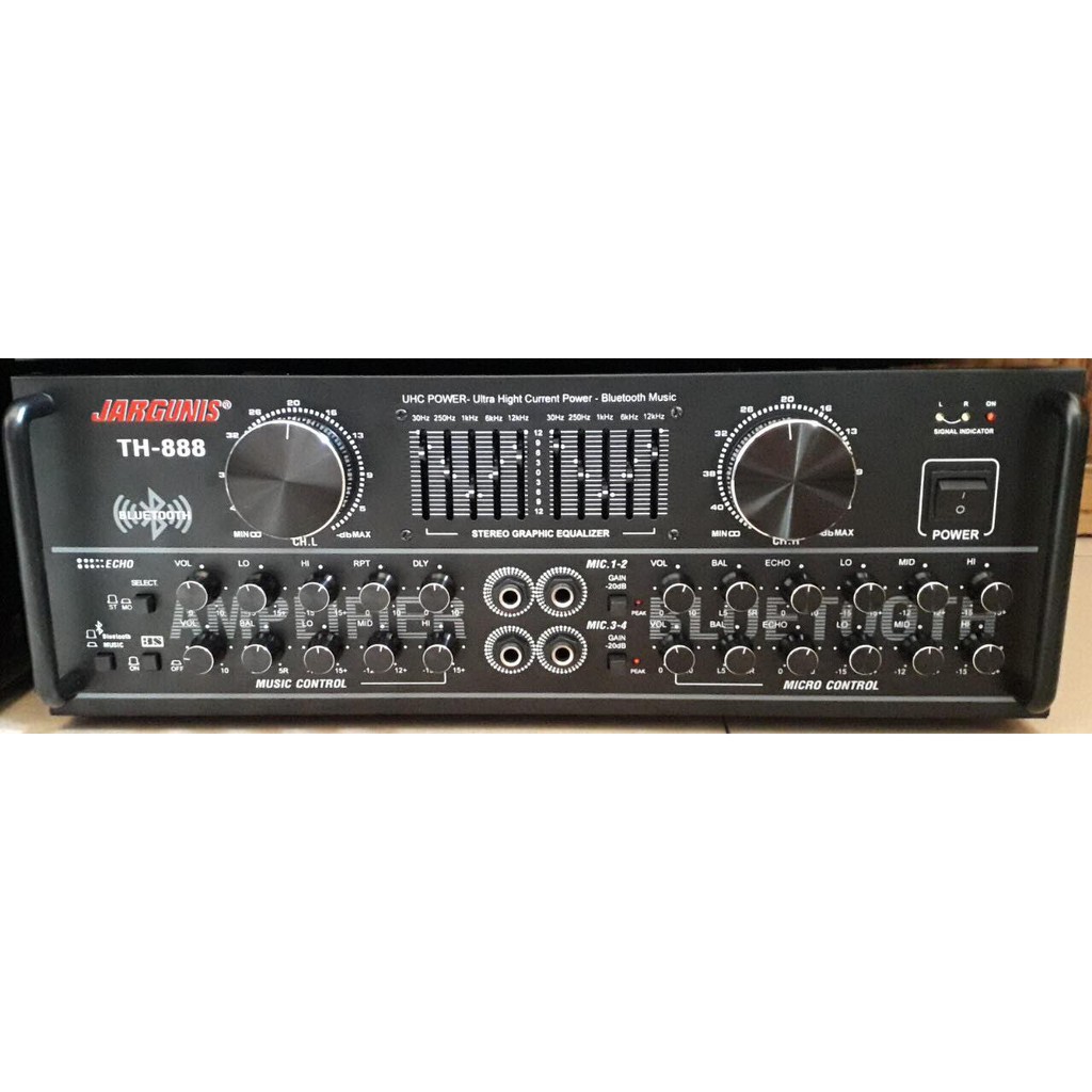 [Nhập ELMAY21 giảm 10% tối đa 200k đơn từ 99k]AMPLY JARGUAR-888 16 SÒ 25A CÔNG SUẤT LỚN CÓ USB BLUETOOTH