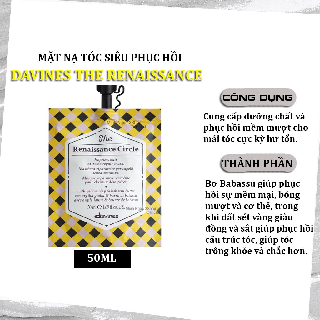 Mặt nạ tóc siêu phục hồi Davines The Renaissance Circle 50ML