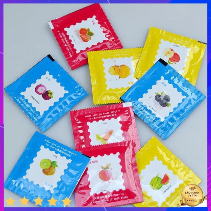 combo 10 Khăn giấy ướt gói vuông (mẫu giao ngẫu nhiên)