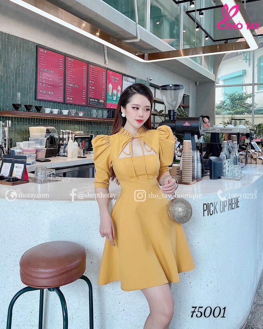 [HCM]ĐẦM XÒE DỰ TIỆC THẮT NƠ CỔ BÈO DỄ THƯƠNG-D17