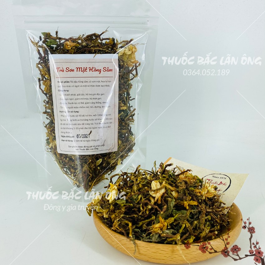 Trà sơn mật hồng sâm SAPA 500g, trà sơn mật nhiều hoa nhài, cỏ ngọt, thơm ngon, vị ngọt tự nhiên