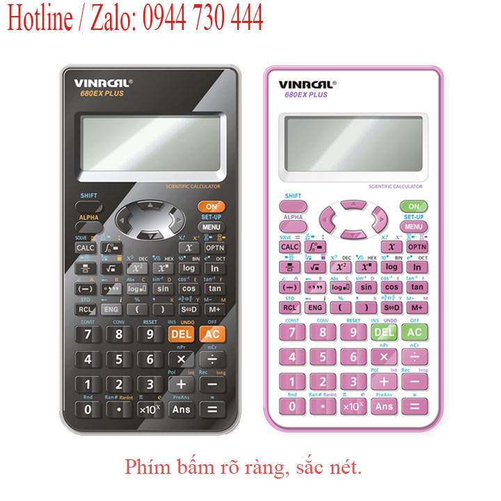 Máy tính học sinh Vinacal 680EX Plus bảo hành 2 năm.