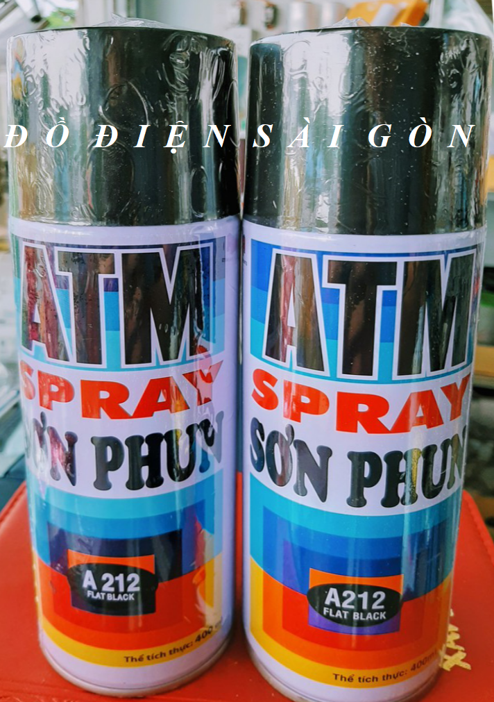 (Chính Hãng) Sơn Xịt Đen Mờ Khói ATM Mã A212 400ml