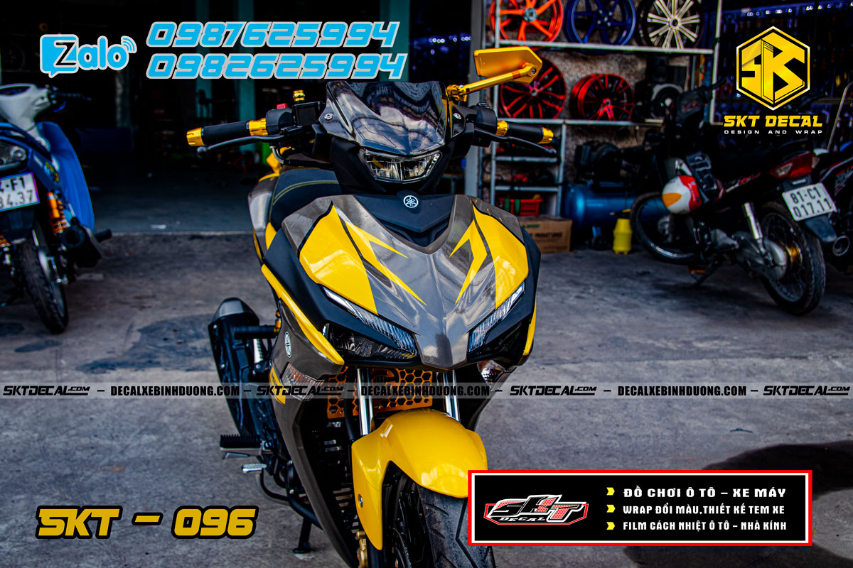 Tem Trùm Exciter 155 Xám Vàng 096