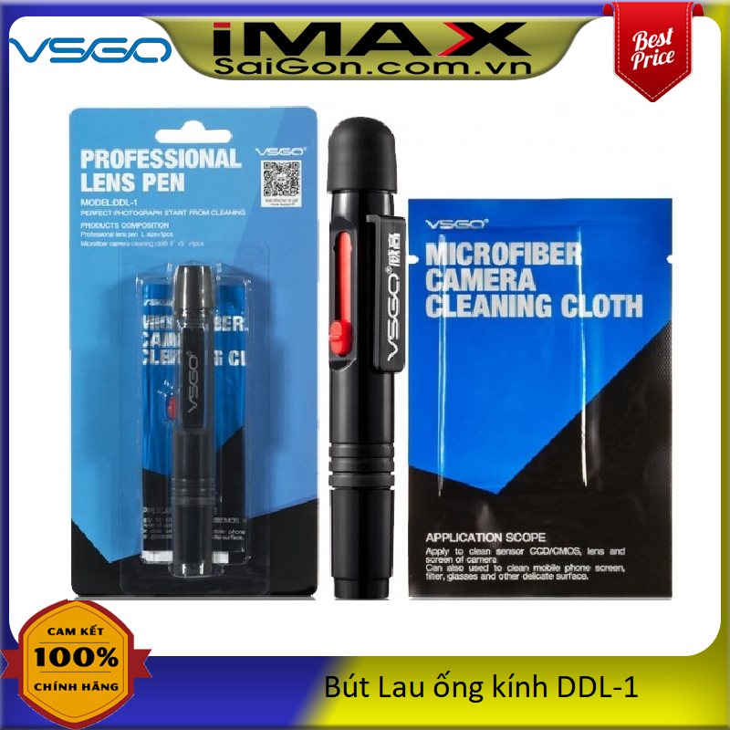Bút lau ống kính vsgo ddl-1, có khăn lau