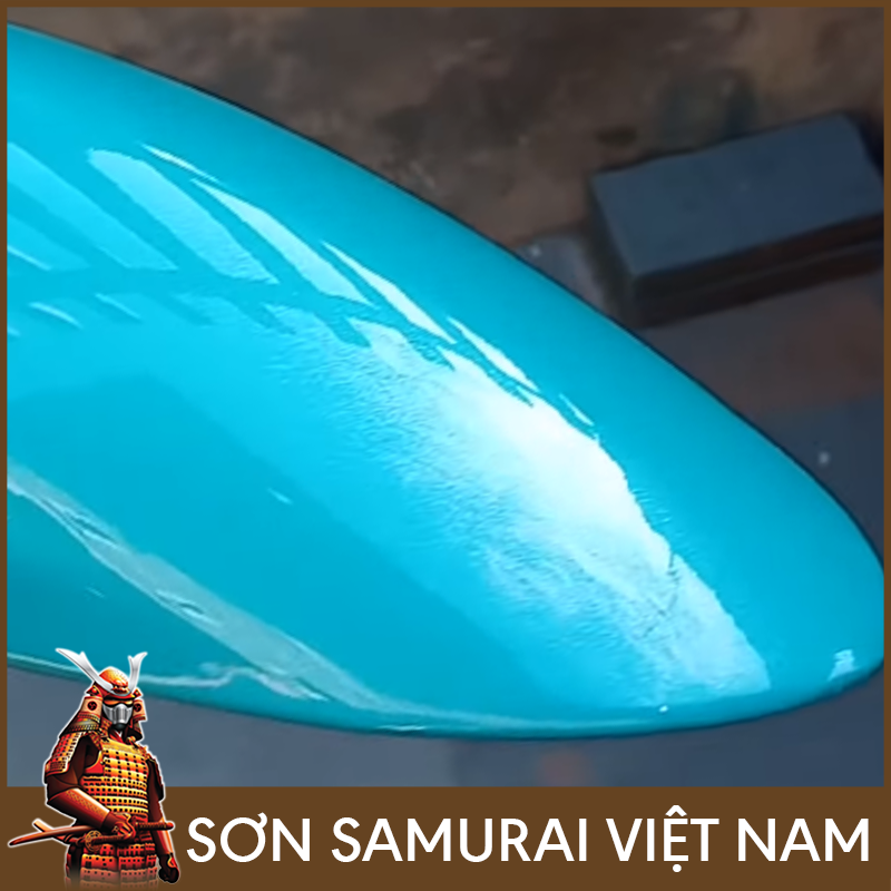 Sơn samurai xanh nitron - Combo màu xanh 322 sơn xịt samurai