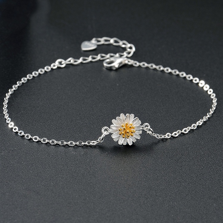 [HCM]Lắc tay nữ hoa cúc s925-LT86