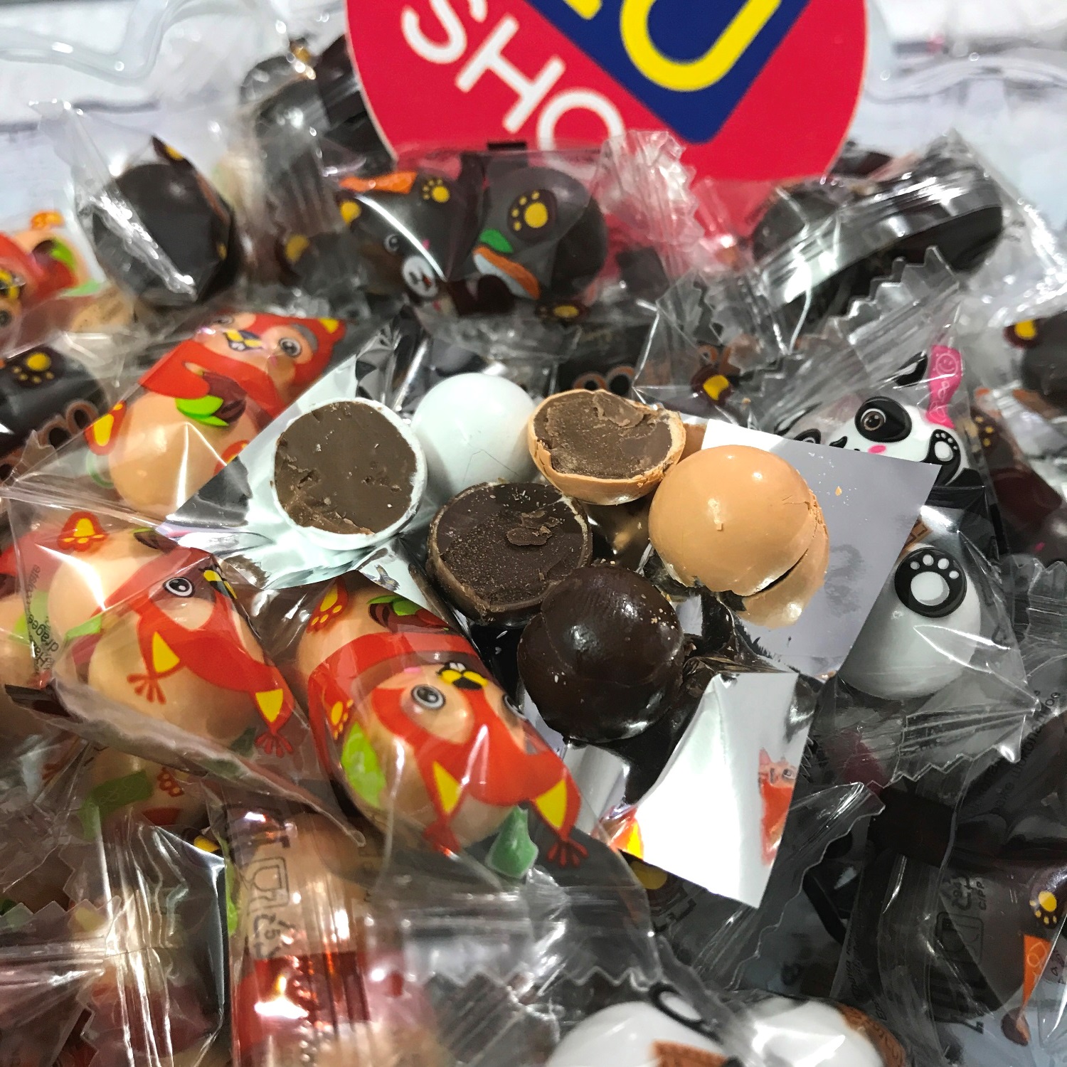 Kẹo socola gấu trúc JOYCO Nga, Wafer socola Joyco nhân Kem + Vừng