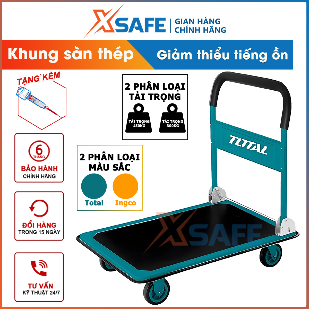 150-300kg total steel floor frame foldable shopping trolley 4 wheel multi-purpose anti-slip platform foam handle bumper wheel