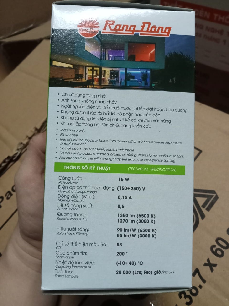 [HCM]Bóng đèn LED TRÒN 15W RẠNG ĐÔNG