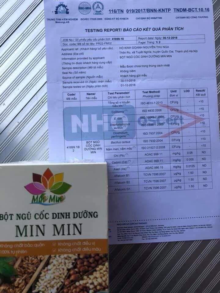 [HCM]Ngũ cốc lợi sữa Min Min 500 gram