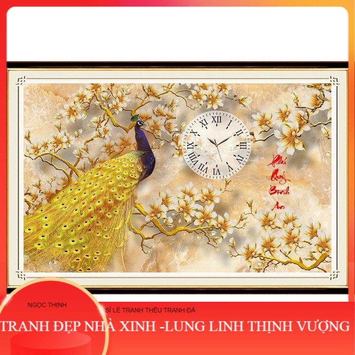 Tranh đính đá, tranh thêu phú quý bình an vs253 - tự đính, tự thêu ngọc thịnh