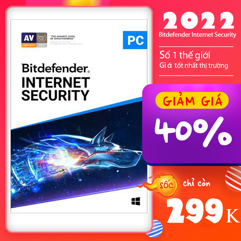 Bitdefender Internet Security 2023 1PC/ 3 Năm