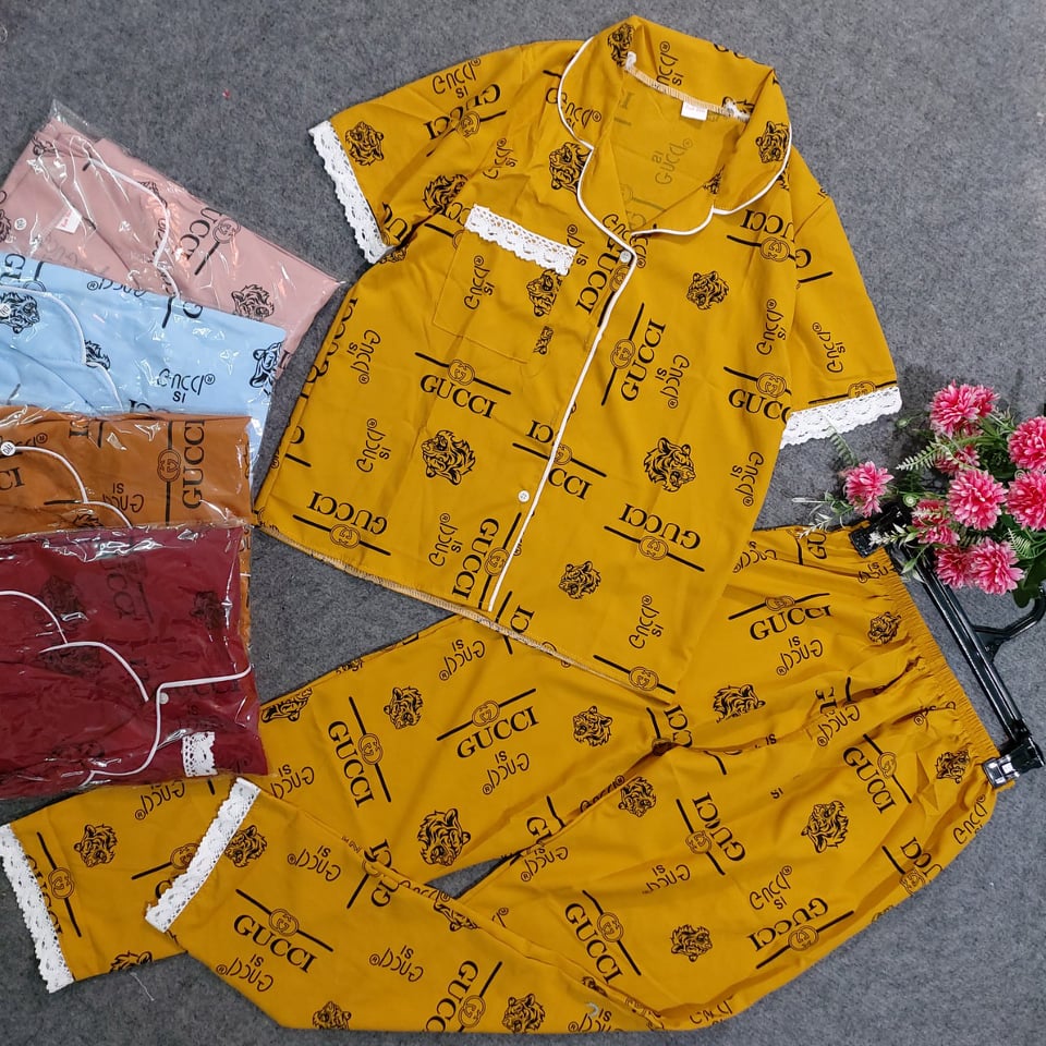 PIJAMA KATE LỤA SIÊU BÁNH BÈO PHỐI VIỀN REN