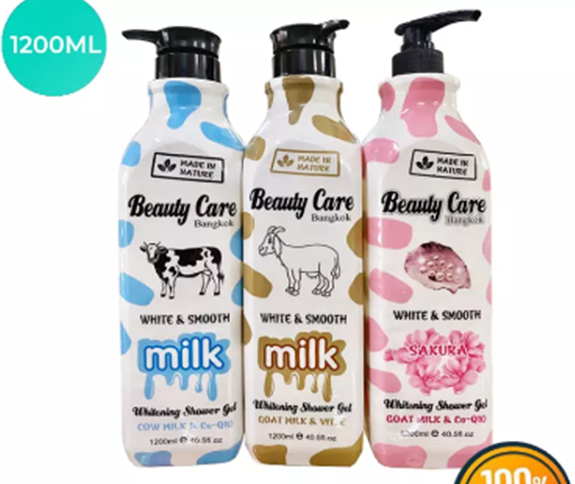 Sữa tắm trắng da con bò beauty care thái lan 1200ml