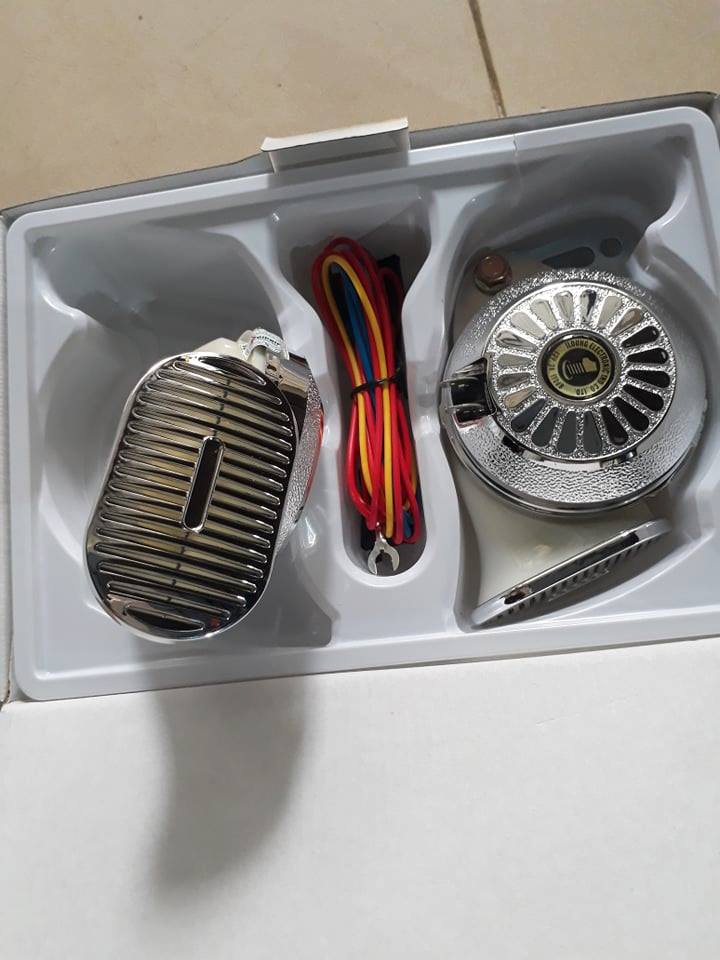 Còi ngân hàn quốc ildung 3 tiếng 12v 24v xịn chính hãng