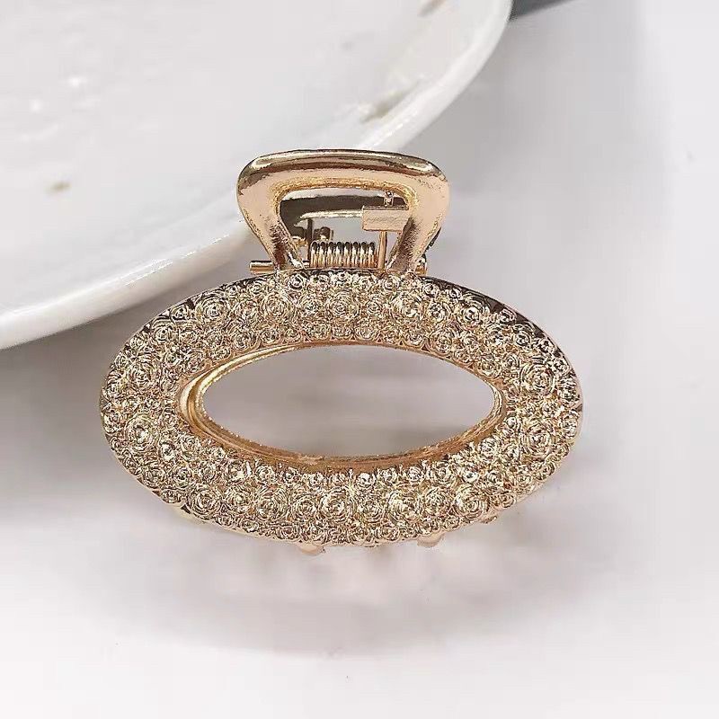 Set 2 kẹp tóc Hàn Quốc màu vàng sang trọng