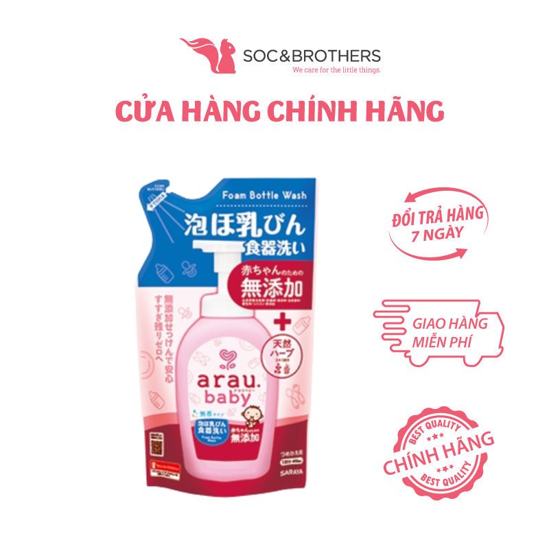 Combo Nước Rửa Bình Arau Baby Bình Và Túi