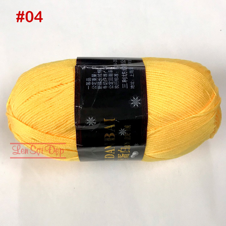 [HCM]Cuộn len cotton Cansi Danbai 125g đan móc áo khăn nón