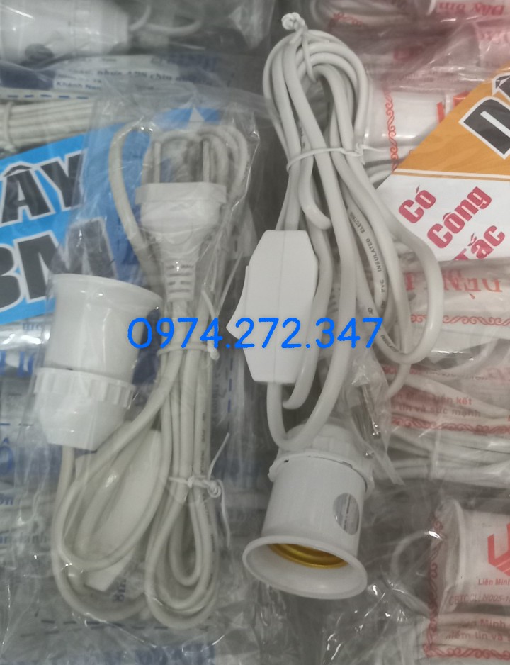 Dây Đuôi Đèn E27 Liền Công Tắc 3m / 5m