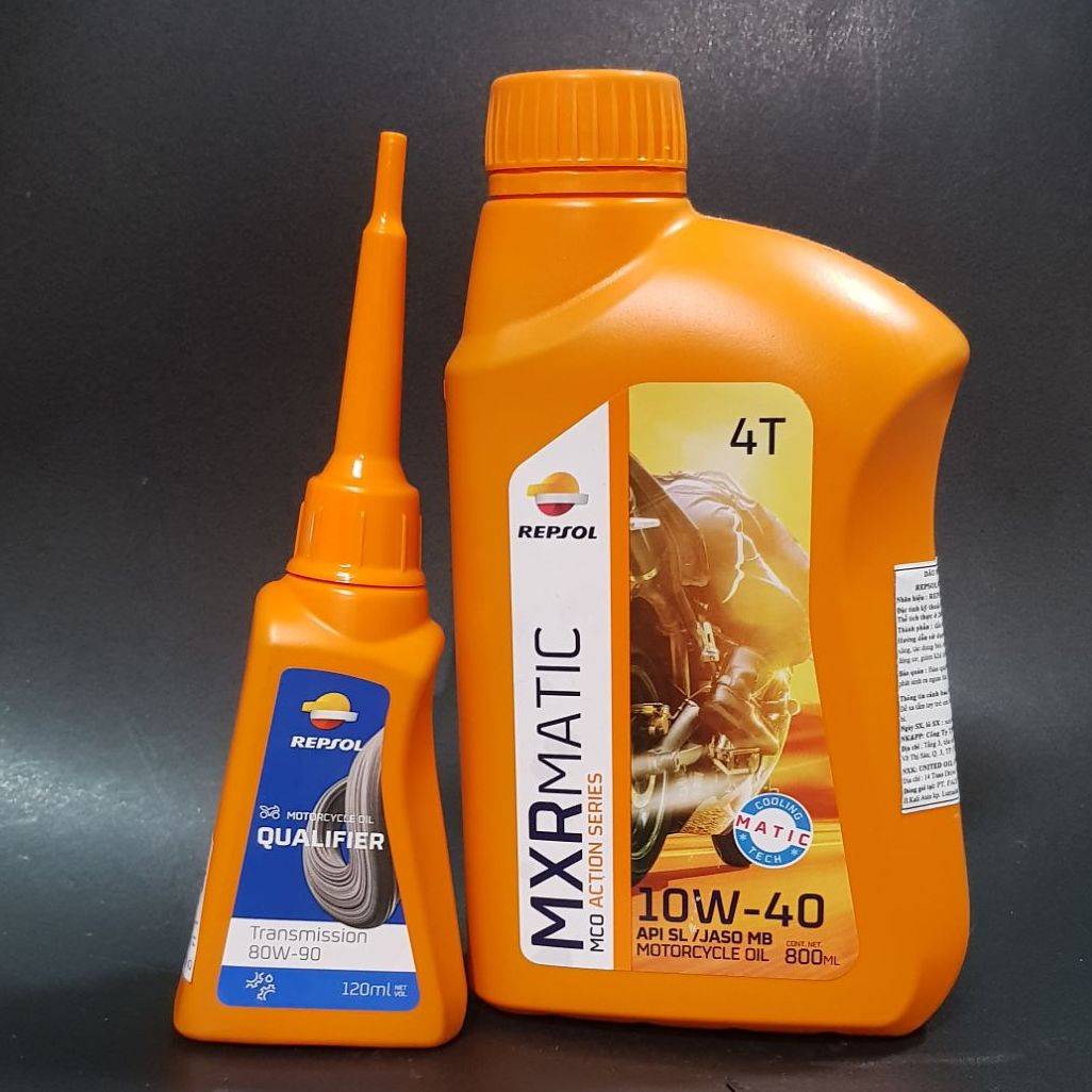 [Free Ship Extra]Combo nhớt xe tay ga Repsol 10W40 chai 800ml, Nhớt repsol xe ga 10W40 kết hợp nhớt hộp số repsol 120ml khách chọn phân loại