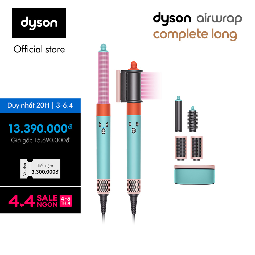 [15-17.7: VC Tối đa 1 Triệu] Máy tạo kiểu tóc Dyson Airwrap  Complete Long (Ceramic Pop)