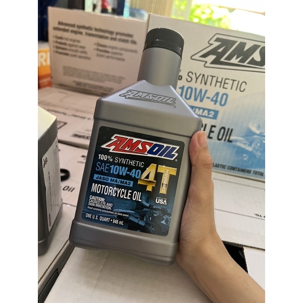 Hcm Amsoil 4T Motorcycle Oil 10W40 Dành Cho Xe Máy