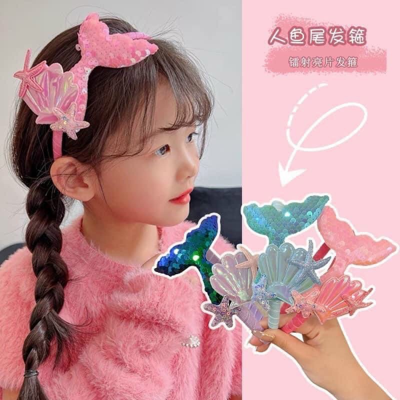 Bờm cài tóc đuôi cá lấp lánh siêu xinh cho bé