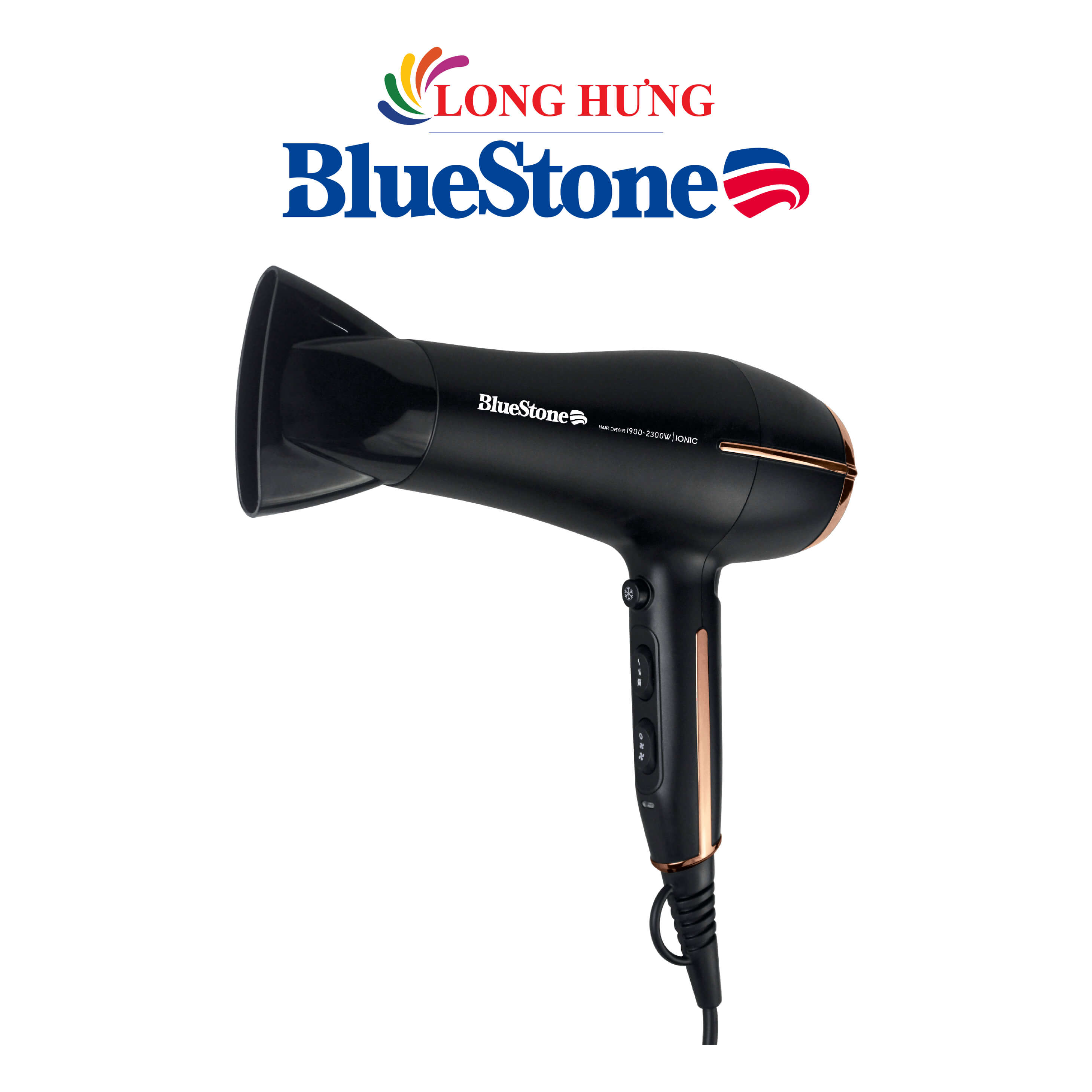 Máy sấy tóc Bluestone HDB-1958 - Hàng chính hãng - 2 chế độ sấy, 3 cấp độ, đầu thông gió có thể tháo rời, dễ dàng vệ sinh