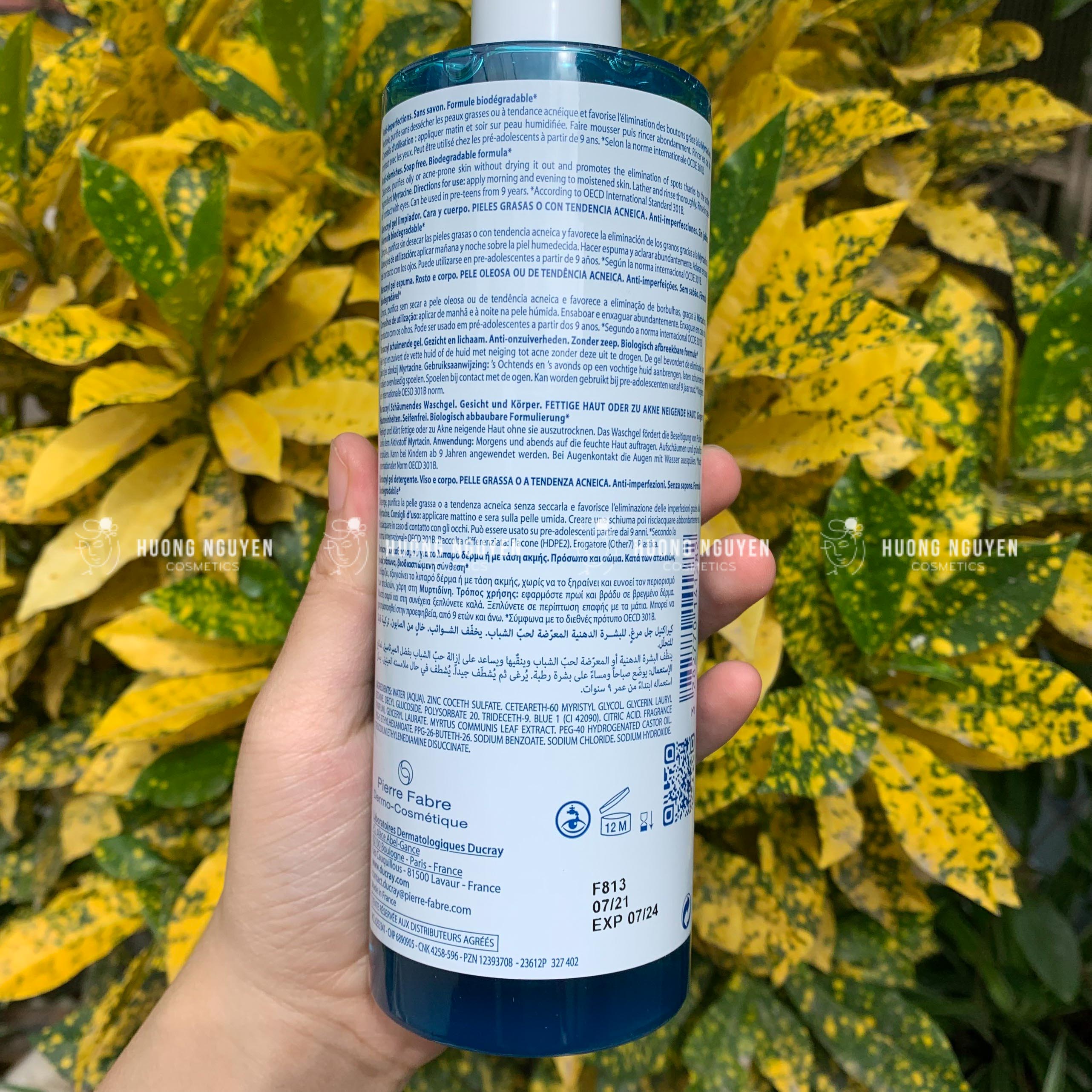 Sữa Rửa Mặt Ducray Keracnyl Gel Moussant