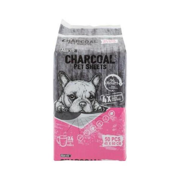 ☌  Tấm  vệ sinh than hoạt tính cho chó mèo Charcoal Absorb 45x60cm gói 50 cái