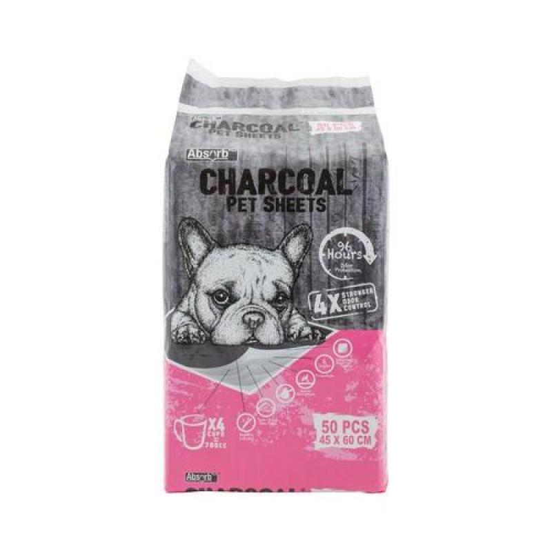 ☌  Tấm  vệ sinh than hoạt tính cho chó mèo Charcoal Absorb 45x60cm gói 50 cái