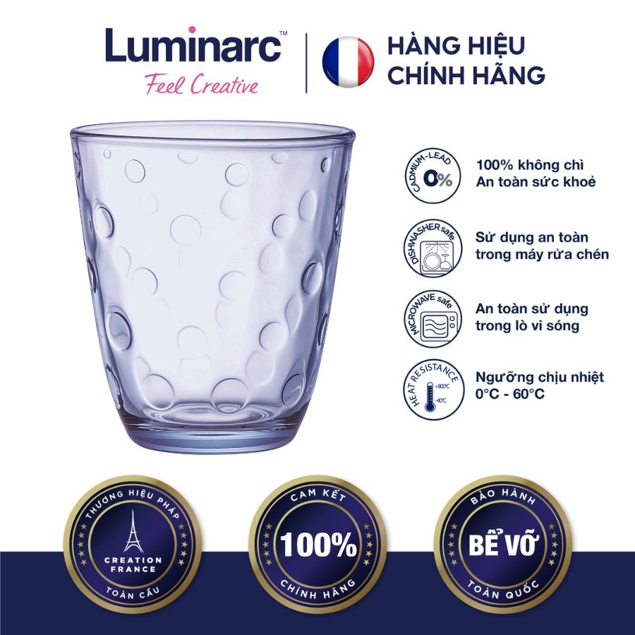 Bộ 6 Ly Thuỷ Tinh Luminarc Neo Purple 310ml