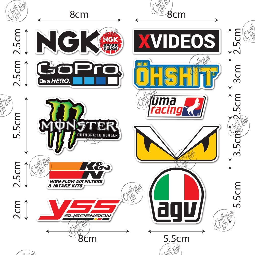 10 PCs high quality 5 layer waterproof decal sticker car logo decor concealer