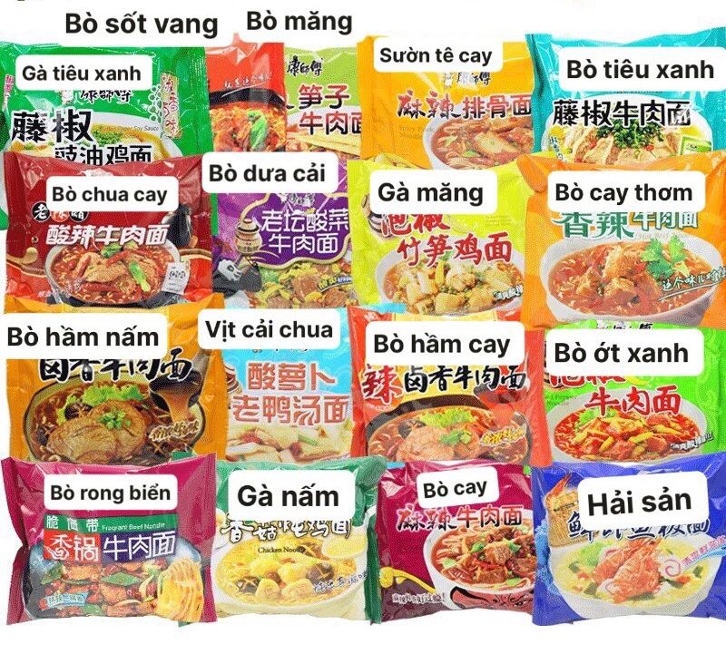[17 Vị] Mì Ăn Liền Khang Sư Phụ
