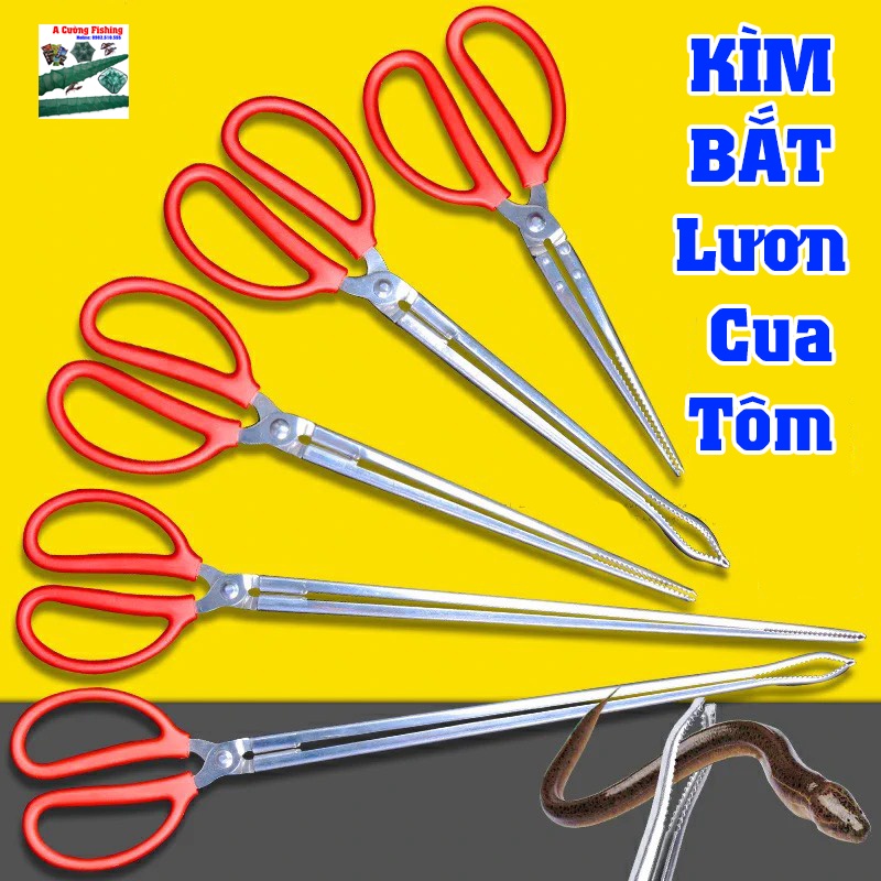 Dụng cụ bắt lươn, tôm, cua bằng thép không gỉ, chống trượt - A Cường Fishing