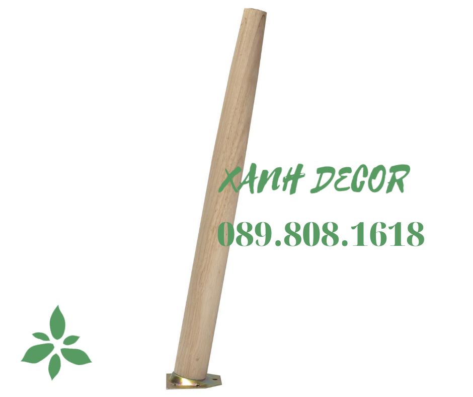 Chân bàn gỗ cao su Xanh Decor pad thường