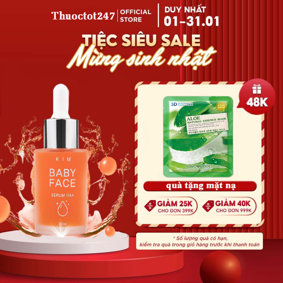 ✅SERUM KIM BABY FACE HA+ 👍 [CHÍNH HÃNG] ❤️ TINH CHẤT TRUYỀN TRẮNG KIM BABY FACE HA