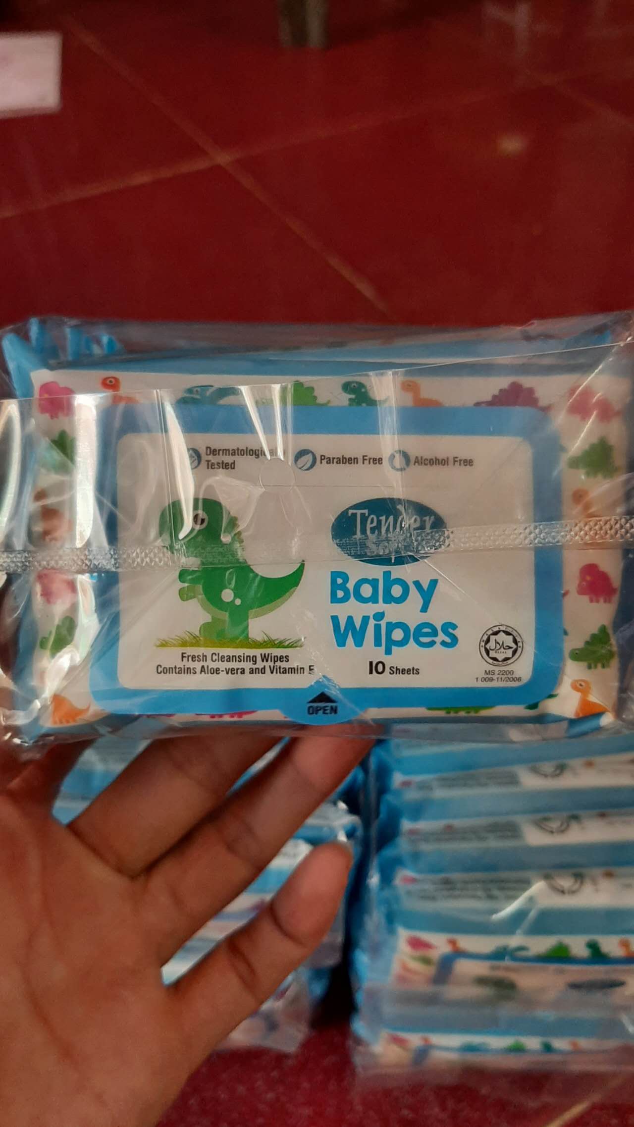 Khăn Ướt TENDER SOFT BABY WIPES 10 tờ (Lốc 12 gói)