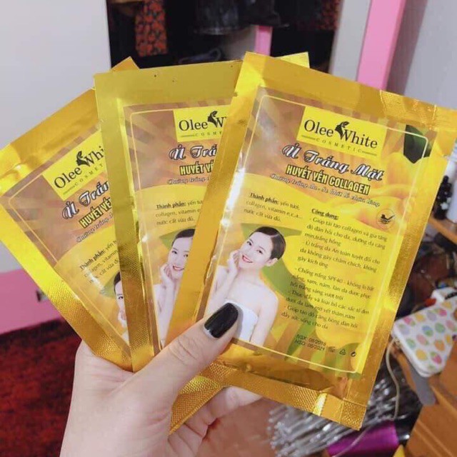 Mặt nạ ủ trắng mặt huyết yến collagen