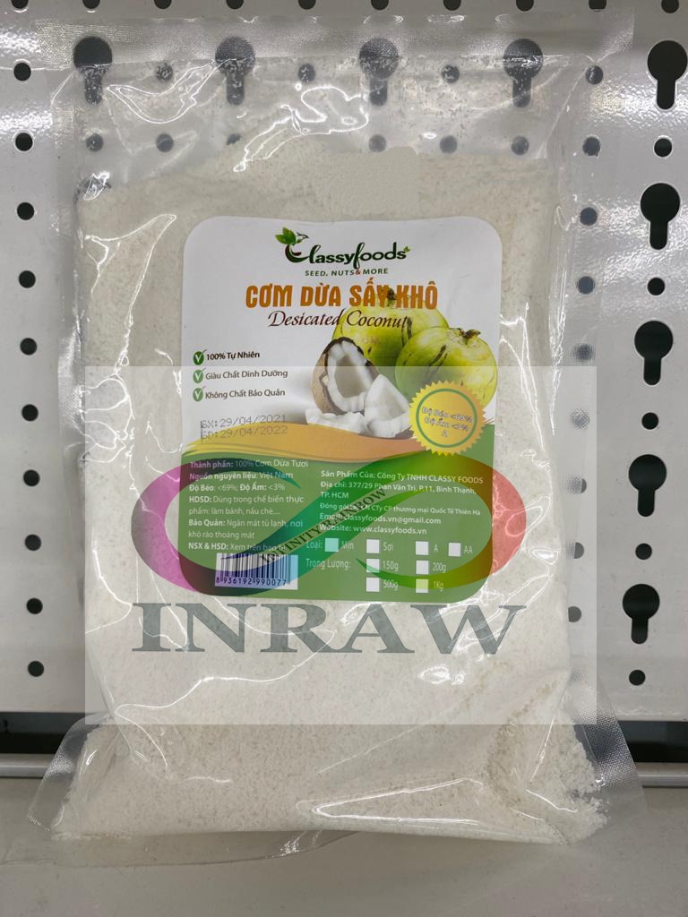 Cơm Dừa Sấy Khô Hạt Mịn Gói 100gr / 200gr