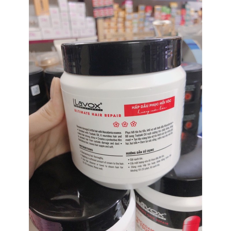 HẤP DẦU PHỤC HỒI TÓC  LAVOX COLLAGEN  KERATIN 500ML