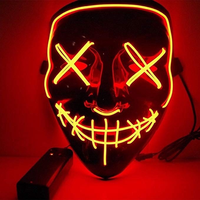 (8 MÀU) Mặt nạ đèn LED Thanh Trừng Hacker phát sáng cực đẹp0