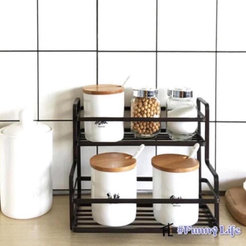 kệ để gia vị bậc thang sơn tĩnh điện TH