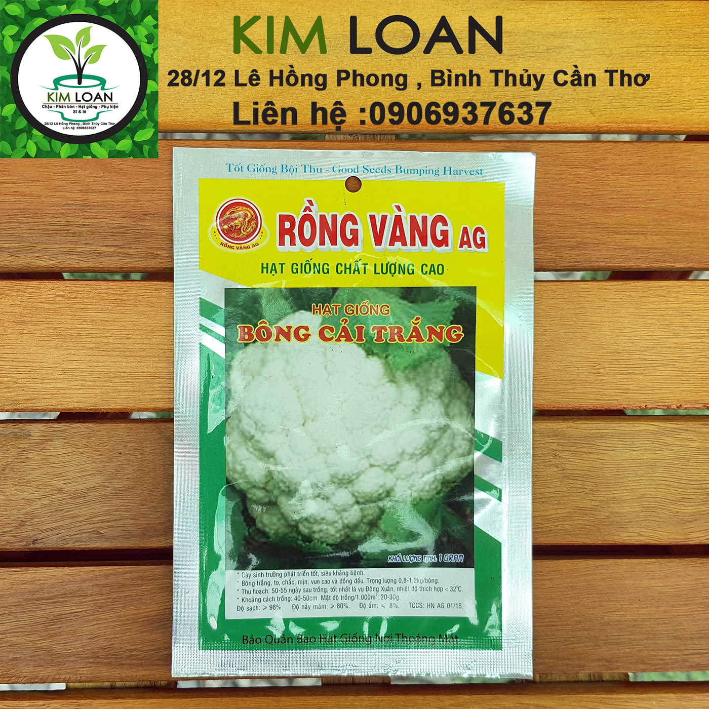 Hạt giống bông cải trắng 1g