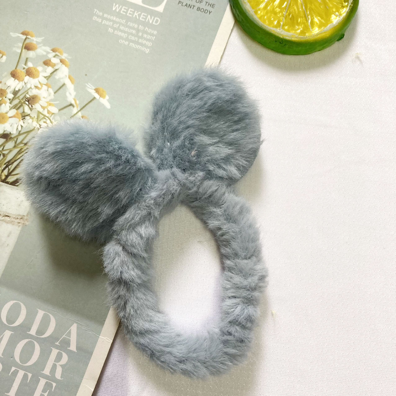 Cột tóc vải lông nhung mềm hình thỏ - thonhung