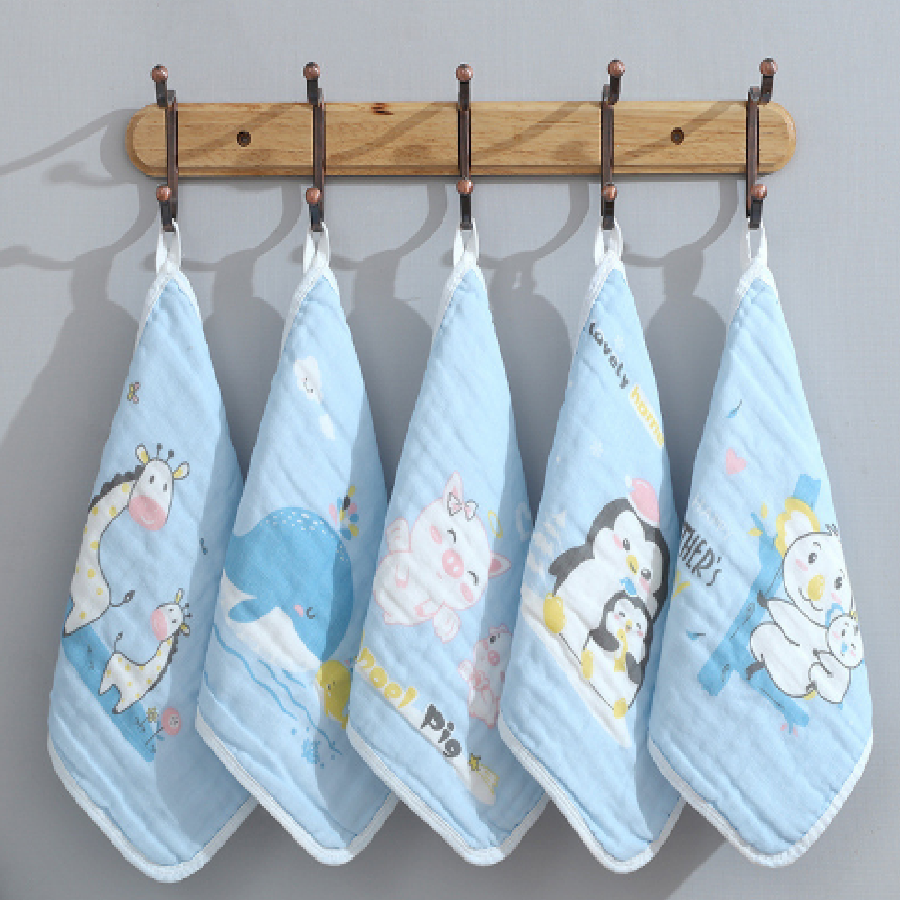 Khăn mặt sợi tre cap cấp 6 lớp kích thước 30x30 cm