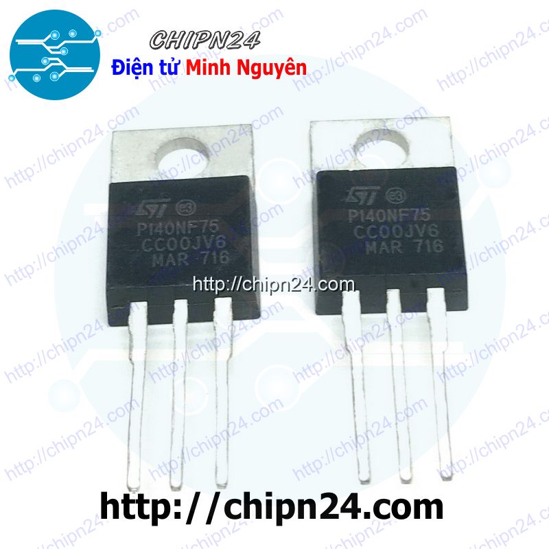 Mosfet 140nf75 to-220 120a 75v kênh n