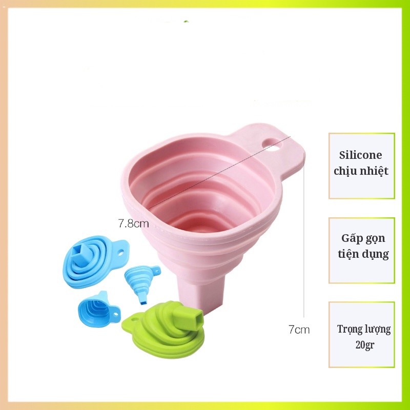 Phễu silicon rót nước xếp gọn